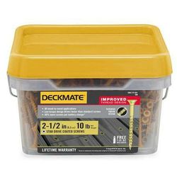 9 x 2-1/2 in. Star Flat-Head Wood Deck Screw 10 lbs.-Box (870-Piece)

Yellow color

Brand new

Got 3 buckets asking $45 each

Cash only and no offers 