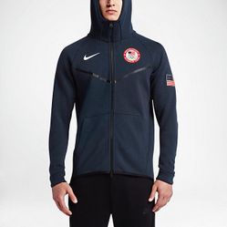 Nike Vintage USA 2016 Olympic Team Tech Fleece Hoodie Men Small 