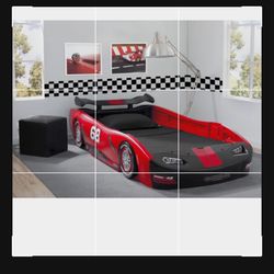 Boys Race car Twin Bed