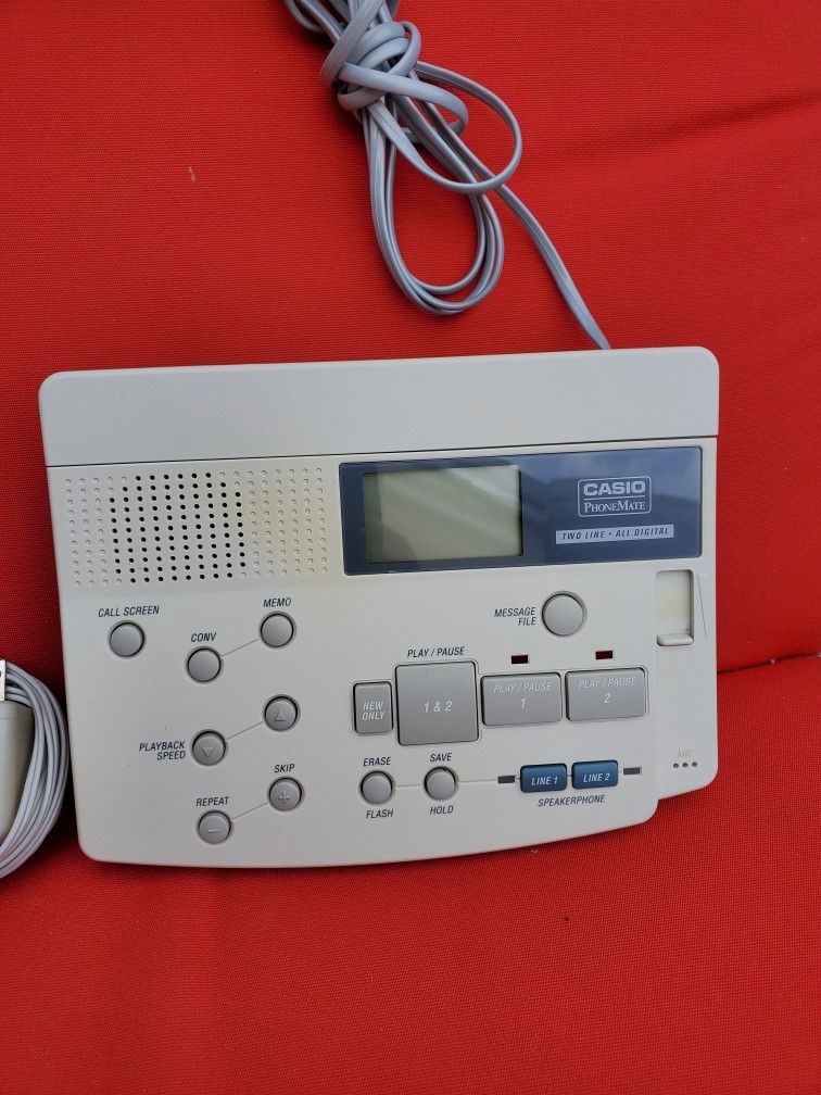 Casio PhoneMate 2 Line Answering Machine with Speakerphone