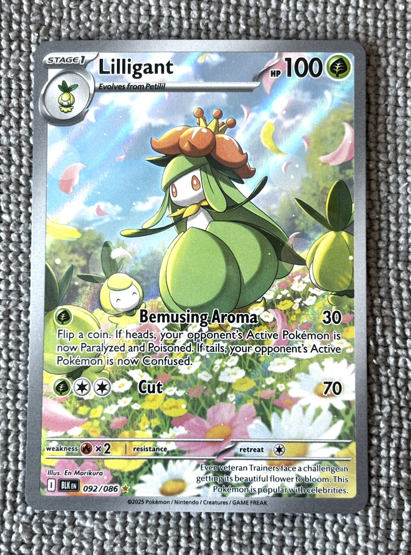 Pokemon Black Bolt Lilligant Illustration Rare Holo 092/086