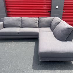 Free Delivery - Gray Sectional Sofa/Couch
