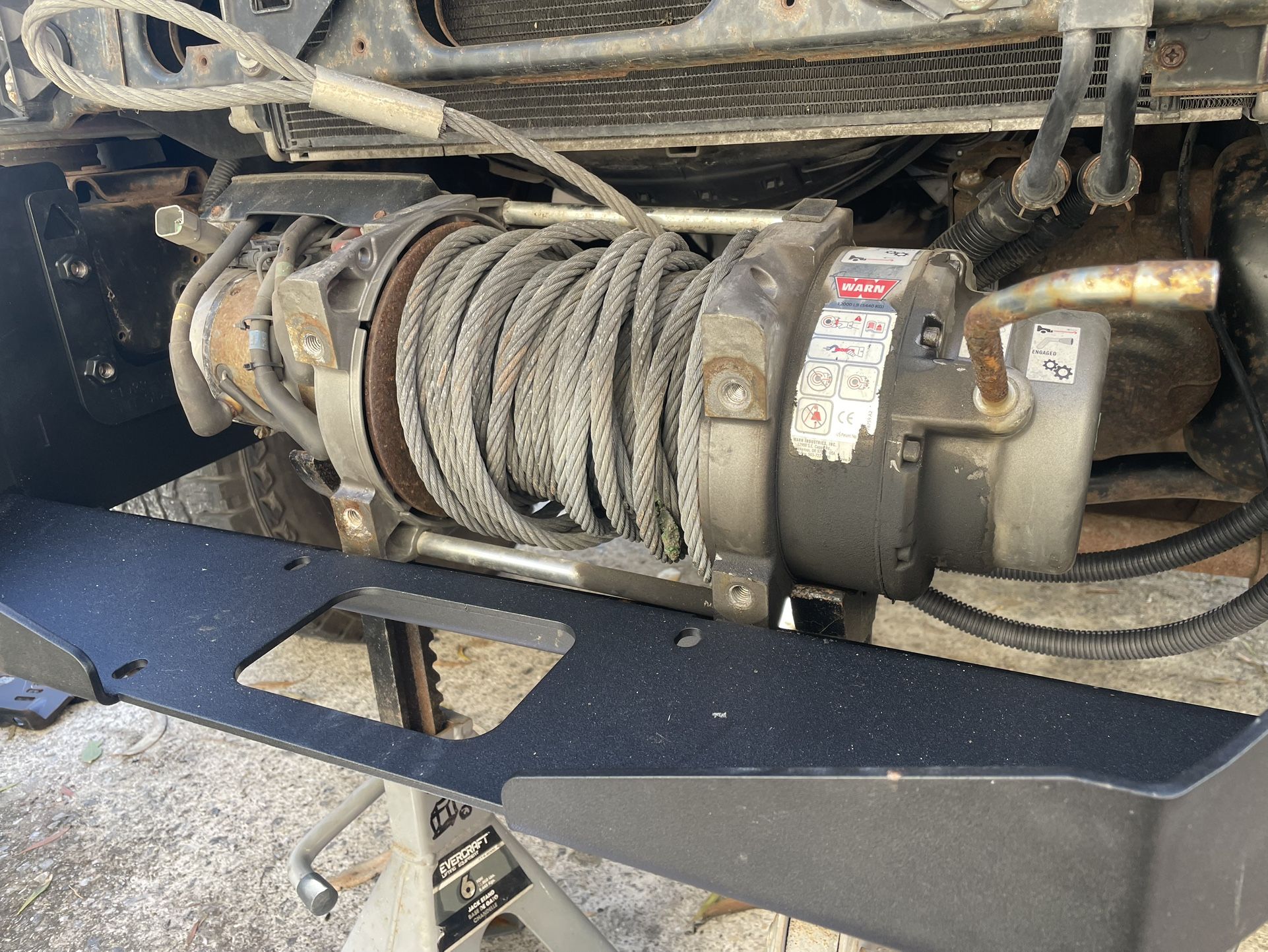 Stock Dodge power wagon Front Bumper + Warn 12k Winch
