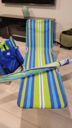 (2) Beach chairs and Umbrella