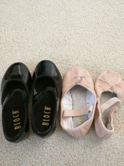 Bloch girl's tap shoes and ballet shoes