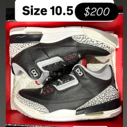 Jordan retro 3s Black Cement 2018 Size 10.5 Men 