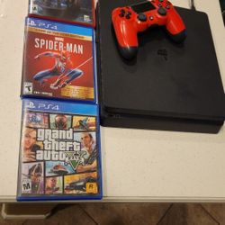PS4 Like New, 3 Games and 1 Controller