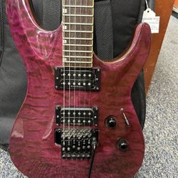 ESP LTD Electric Guitar Purple Quilt Top Floyd Rose Tremolo Korea w/ Gig Bag