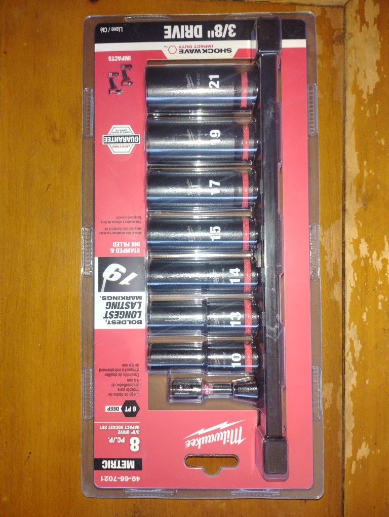 Milwaukee 3/8 Drive Impact Socket Set.