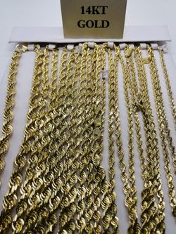New Years Sale! 14K Diamond Cut Rope Chains! See description for sizes in stock