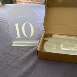 Wedding Table Numbers 