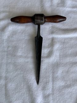 Antique T-Handled Tapered Blade Reamer