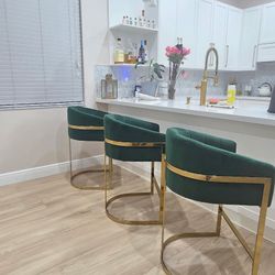 Four Green Barstools