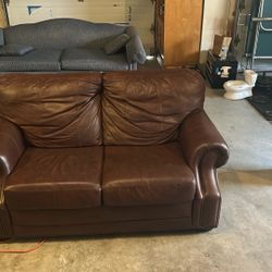 Leather Love Seat