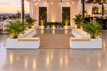 Modern Modular Bench Seating with Planters