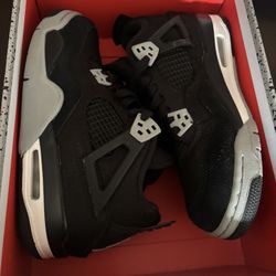 Air Jordan 4 Retro Black Canvas (GS) Size 6.5Y