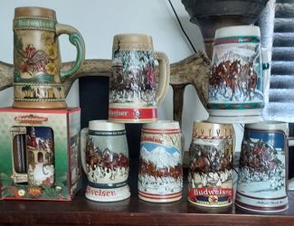 Budweiser Clydesdale steins
