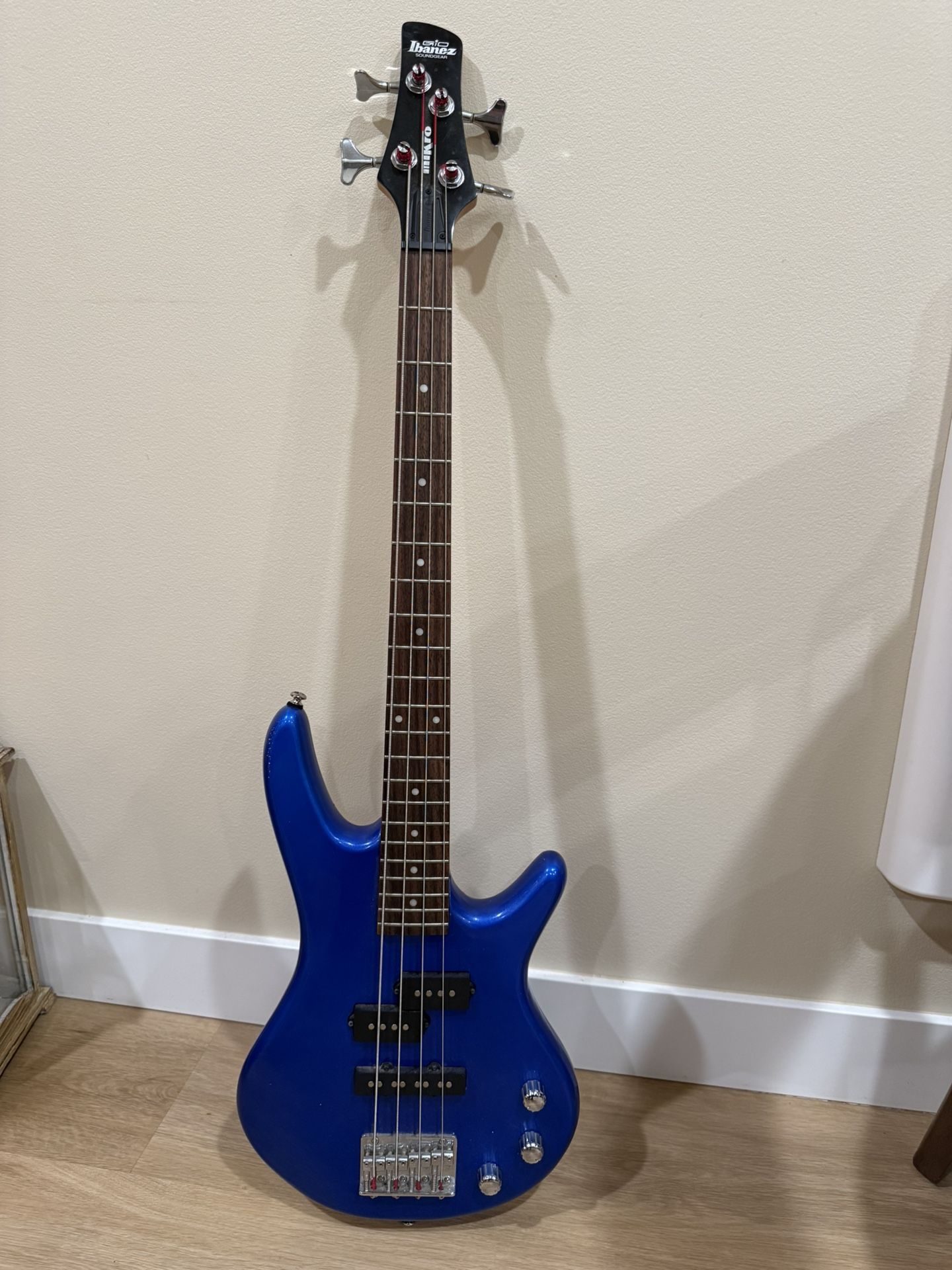 Ibanez GSRM20 Mikro Short-Scale 4-String Bass Guitar, Starlight Blue