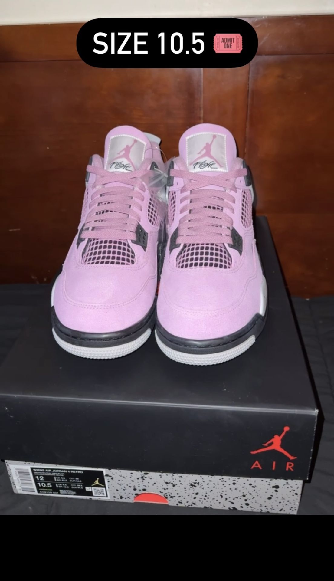 Jordan 4 Orchid Size 10.5 (Mens)