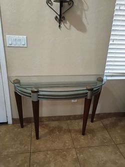Glass & Wood entry table