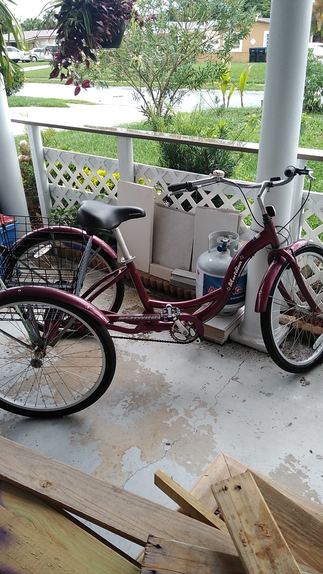 A Schwinn three wheel trike adult bicycle manufacture date of 2007