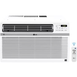 LG LW1217ERSM 12,000 BTU Smart Window Air Conditioner, Cools up to 550 Sq. Ft, Smartphone and Voice Control Works ThinQ, Amazon Alexa and Hey Google, 