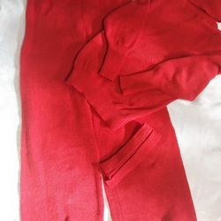 Womens Red Sweater Set
