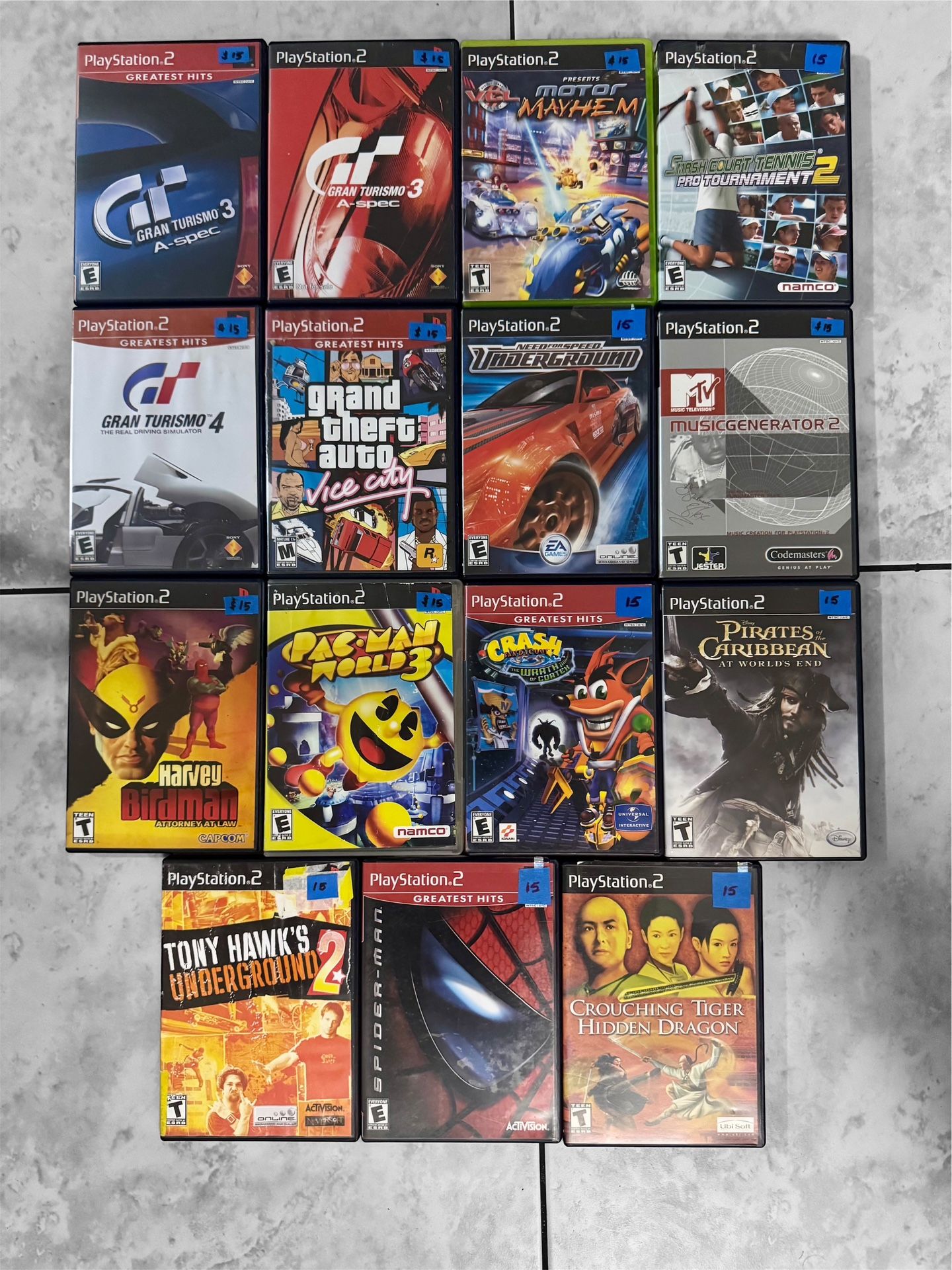 PS2 Games - $15