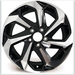 New Single 17" 17x7.5 Alloy Wheel for Honda Accord 2016 , 2017 Machined Black Replacement Rim #7