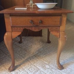  Solid Oak End Table