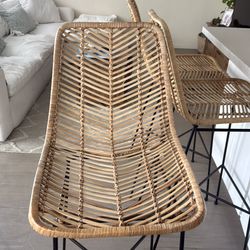 Rattan barstools