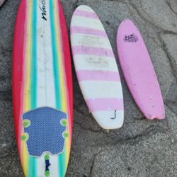 Surfboards All Different Sizes They Range From $100 To $300