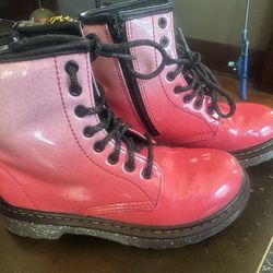Pink Ombré Glitter Doc Martens Youth 