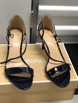 Michael Kors (Dark Blue) Seminole Patent Leather Sandal Size 7.5