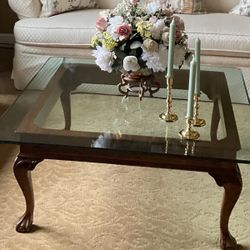 Thomasville Glass Top Coffee Table