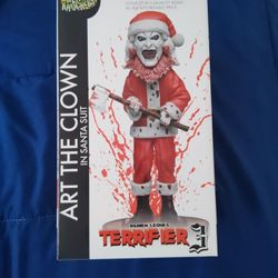 Terrifier 3 Head Knockers Art The Clown In Santa Suit