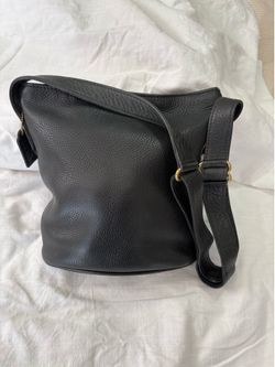 Vintage Coach Pebbled Bucket Bag