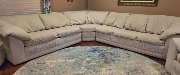 LARGE SECTIONAL SLEEPER SOFA + OVERSIZED CHAIR & OTTOMAN