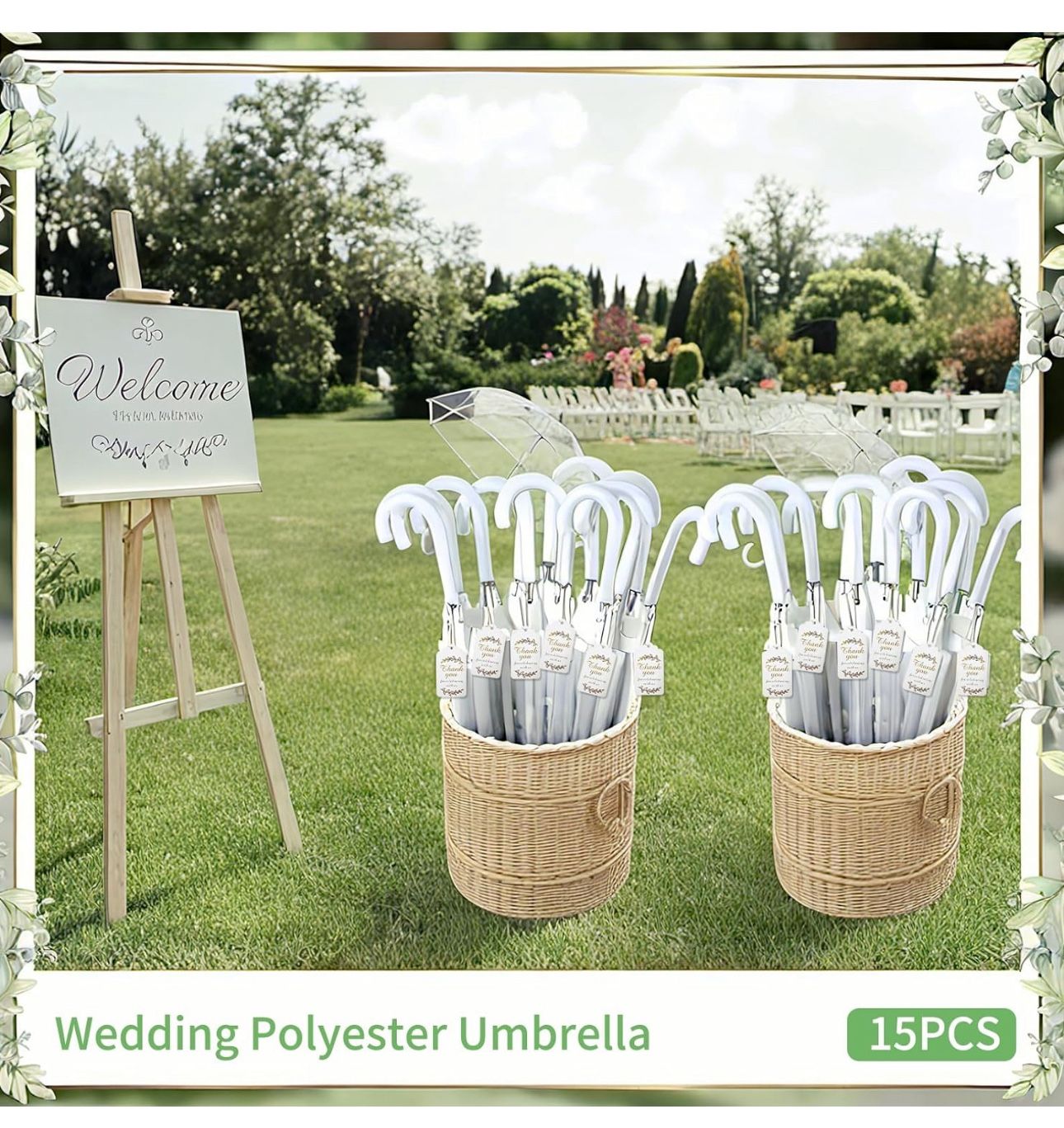 15-Pack Wedding Umbrellas,