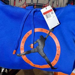 ✅Nike AIR JORDAN Flight Club Fleece Hoodie Size (L) Men's Royal