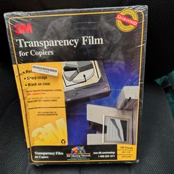 Transparency film for copiers.