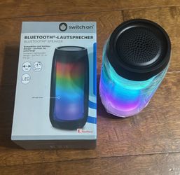 Switch On Bluetooth Speaker Portable LED Light Wireless TWS 16 Hours Playback