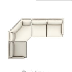 Crate & Barrel Deep Lounge Sectional 