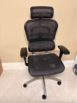 WorkPro® 12000 V2 Series Ergonomic Mesh/Fabric High-Back Office Chair, Black - Excellent Condition