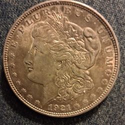1921 Morgan Silver Dollar 90%
