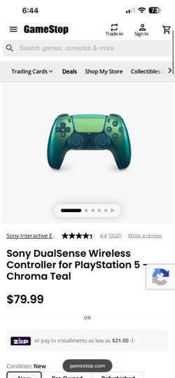 Chroma teal Ps5 Controller