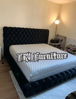 New king bed frame with mattress
