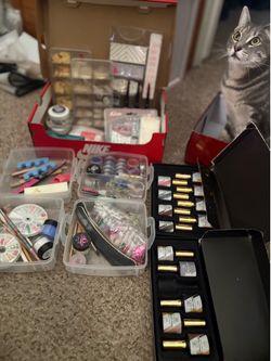 Huge Nail Art & Gel Polish Bundle – Tips, Glitters, Rhinestones, Decals & More!
