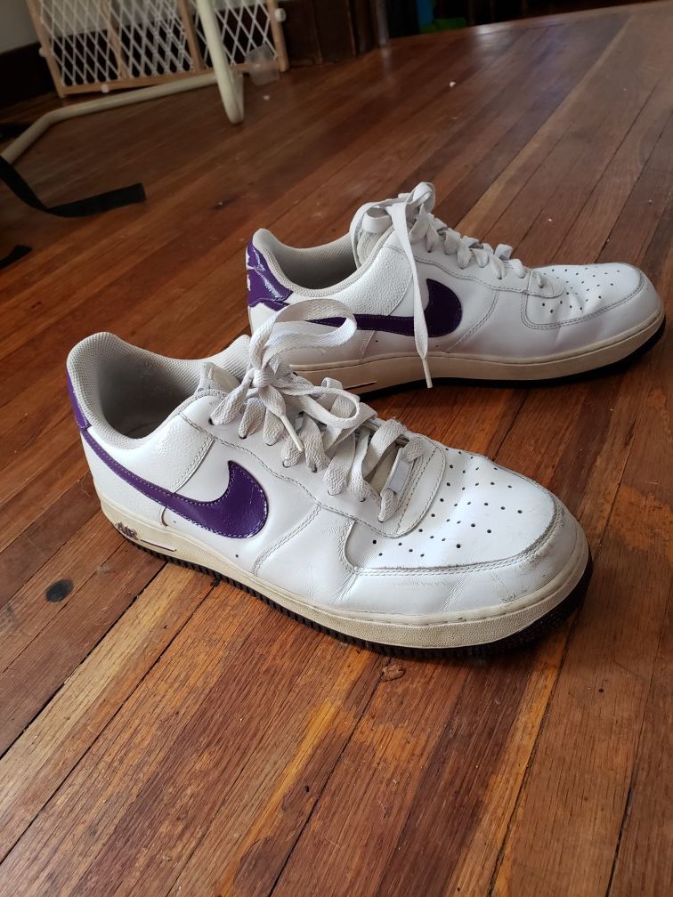 Nike Air Force One white and purple