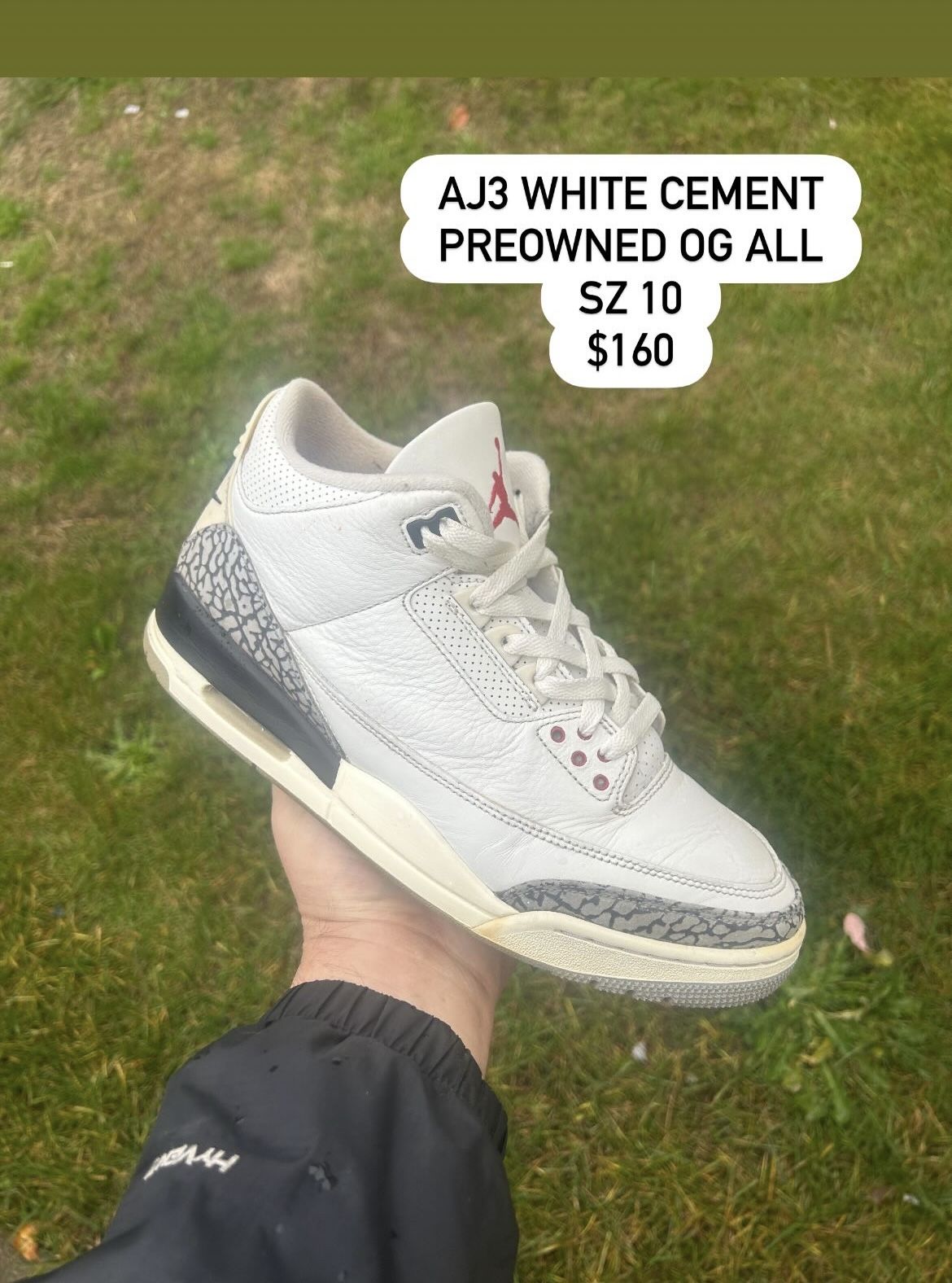 Jordan 3 White Cement Size 10